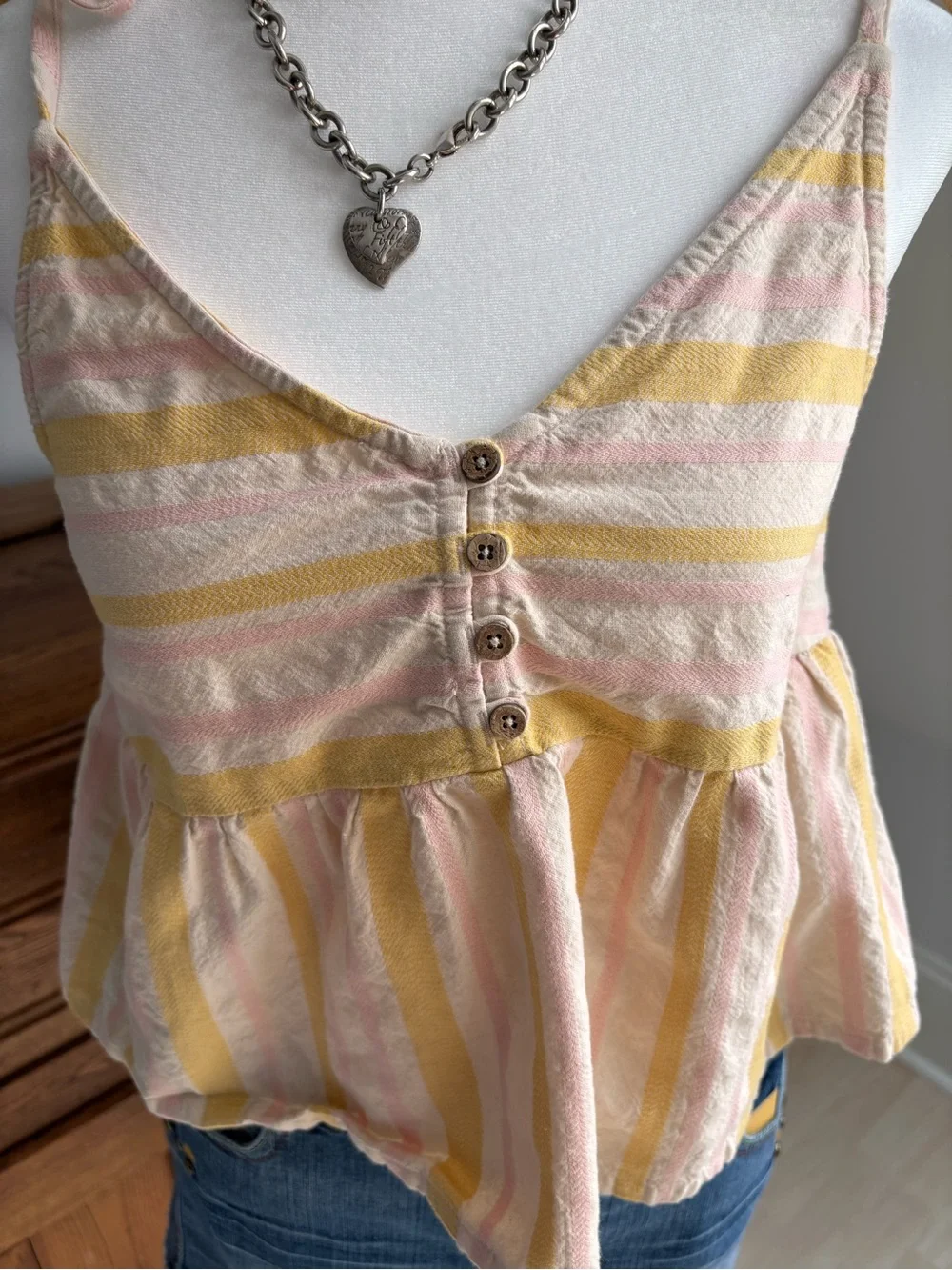 Roxy Pastel Stripe Tie Strap Tank 🌼 - Picture 3 of 5